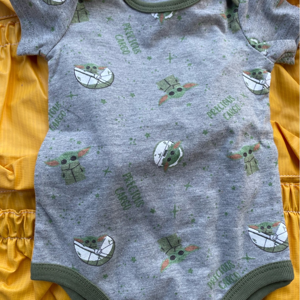 Star Wars Baby Yoda and Mickey Mouse Onsies